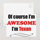 Carte Postale Le Texas est impressionnant (Devant / Derrière)