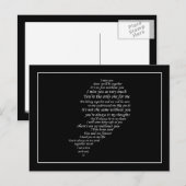 Carte Postale Le texte me manque aussi dans la moitié du coeur (Devant / Derrière)