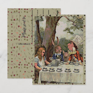 Carte Postale Le Thé d'Alice MadHatter Wonderland