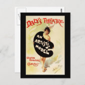 Carte Postale Le Théâtre de Julius Price Daly Un modèle d'artist (Devant / Derrière)