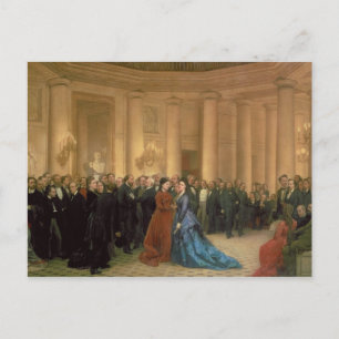 Carte Postale Le théâtre d'Odeon, Paris, 1869 (huile sur la