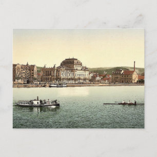 Carte Postale Le théâtre et Utoquay, Zurich, classe Suisse