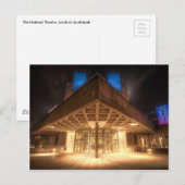 Carte Postale Le théâtre national, Southbank de Londres (Devant / Derrière)