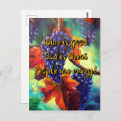 Carte Postale Le thème du vin (Devant / Derrière)