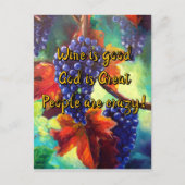 Carte Postale Le thème du vin (Devant)