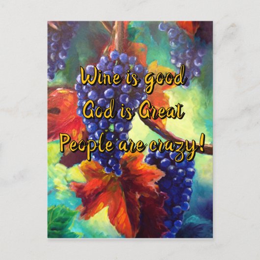 Carte Postale Le thème du vin (Devant)