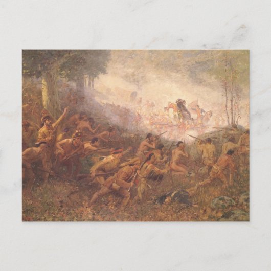 Carte Postale Le tir du général Braddock (Devant)