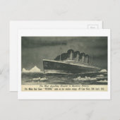 Carte postale LE TITANIQUE 'Parmi les icebergs' en (Devant / Derrière)