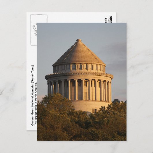 Carte Postale Le tombeau de Grant (Devant / Derrière)