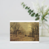 Carte Postale Le tournant de la route par John Atkinson Grimshaw (Debout devant)