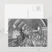 Carte Postale Le train des ouvriers (Devant / Derrière)