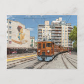 Carte Postale Le train Sollér arrive à Palma, Majorque. (Devant)