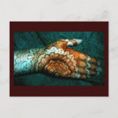 Carte Postale Le travail du tatouage au henné de Bajidoo (Devant)