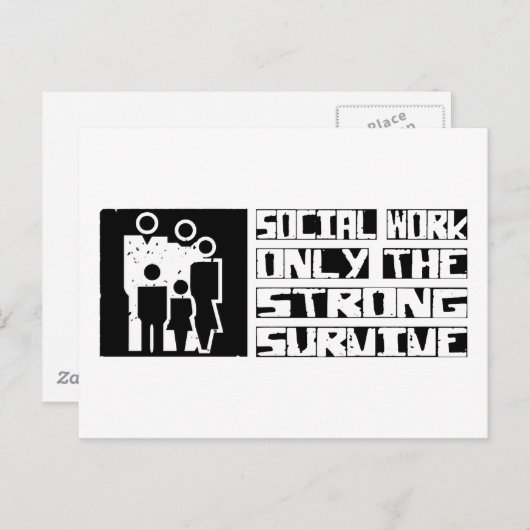 Carte Postale Le travail social survit (Devant / Derrière)