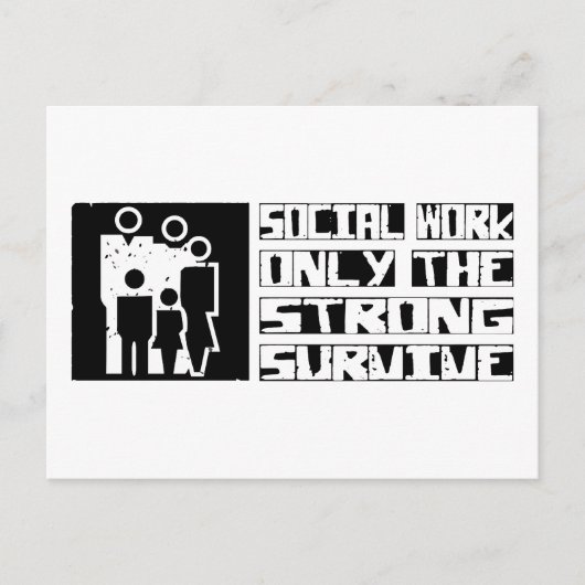Carte Postale Le travail social survit (Devant)