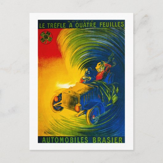 Carte Postale Le Trefle A Quatre Feuilles - Automobiles Brasier (Devant)