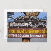 Carte Postale Le triangle d'or en Thaïlande (Devant / Derrière)