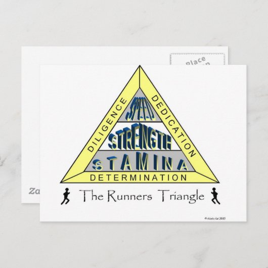 CARTE POSTALE LE TRIANGLE DU RUNNER (Devant / Derrière)