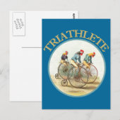 Carte Postale Le triathlon des poulets (Devant / Derrière)