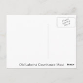 Carte Postale Le tribunal de Lahaina (Dos)