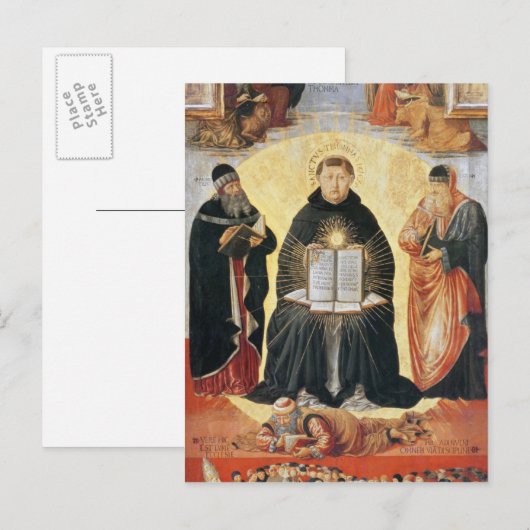 Carte Postale Le triomphe de saint Thomas d'Aquin (Devant / Derrière)