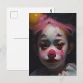 Carte Postale Le triste clown (Devant / Derrière)