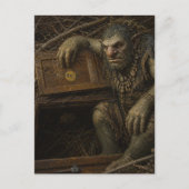 Carte Postale Le troll à la porte (Devant)