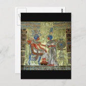 Carte Postale Le trône de Toutankhamon (Devant / Derrière)