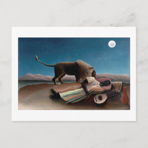 Carte Postale Le Tsigane endormi, Henri Rousseau
