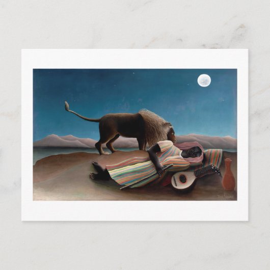 Carte Postale Le Tsigane endormi, Henri Rousseau (Devant)