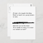 Carte Postale Le Tuteur de Flûte (Devant / Derrière)