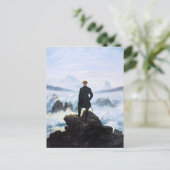 Carte Postale Le vagabond au-dessus de la mer de brouillard, art (Debout devant)