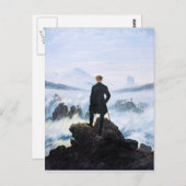 Carte Postale Le vagabond au-dessus de la mer de brouillard, art (Devant / Derrière)