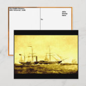 Carte Postale Le vapeur de pagaie, RMS ‘Britannia’, 1840 (Devant / Derrière)