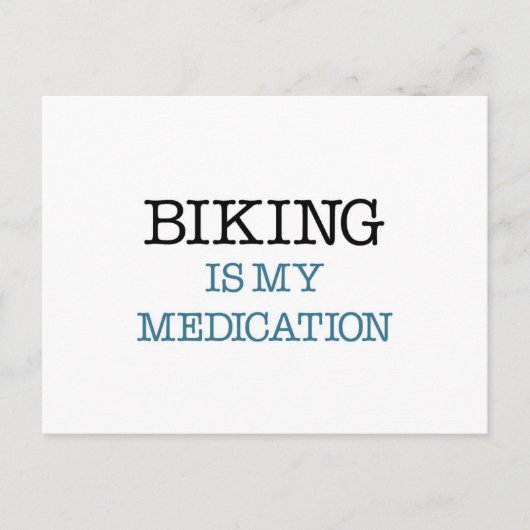 Carte Postale Le vélo est mon médicament (Devant)