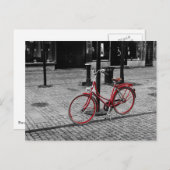 Carte Postale Le vélo rouge (Devant / Derrière)