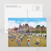 Carte Postale Le vélo sur la promenade (Devant / Derrière)