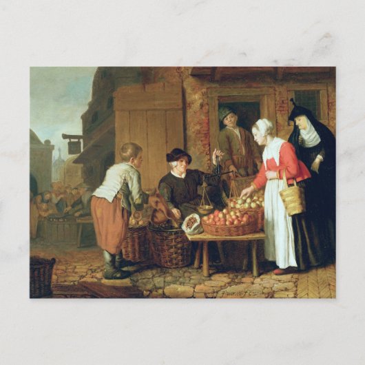 Carte Postale Le vendeur de fruits (Devant)