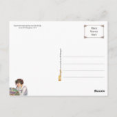 Carte Postale Le ver de livres Lire un magazine de mode (Dos)