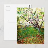 Carte Postale Le verger à fleurs (1888) par Vincent Van Gogh (Devant / Derrière)