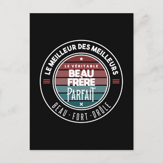 Carte Postale Le véritable beau frère parfait (Devant)