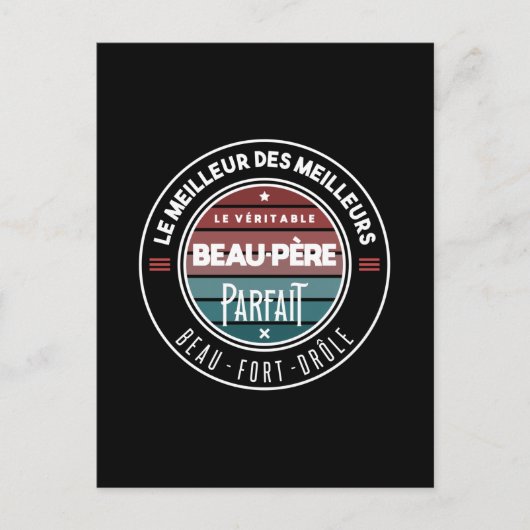 Carte Postale Le véritable beau père parfait (Devant)
