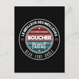 Carte Postale Le véritable boucher parfait