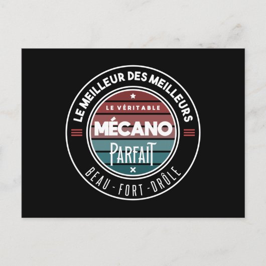 Carte Postale Le véritable mécano parfait (Devant)