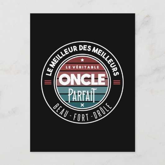 Carte Postale Le véritable oncle parfait (Devant)
