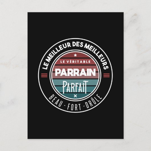 Carte Postale Le véritable parrain parfait (Devant)