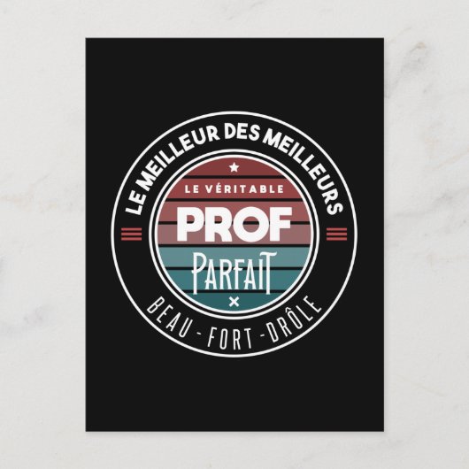 Carte Postale Le véritable prof parfait (Devant)