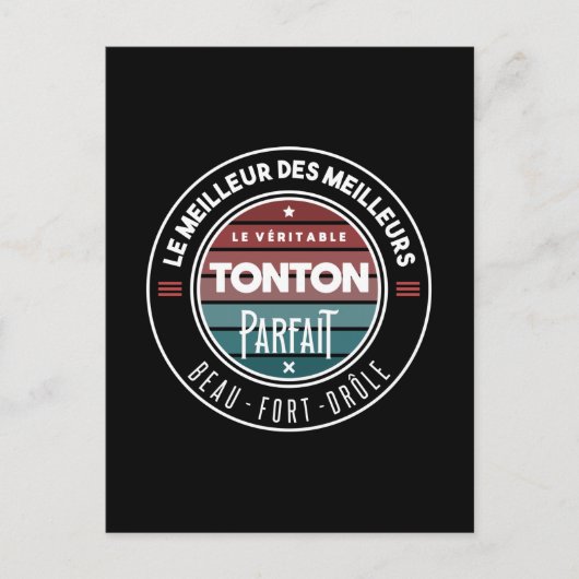 Carte Postale Le véritable tonton parfait (Devant)
