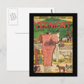 Carte Postale Le Vermont, l'État de Green Mountain (Devant / Derrière)