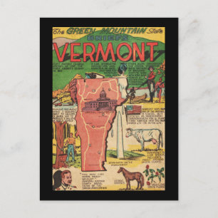Carte Postale Le Vermont, l'État de Green Mountain
